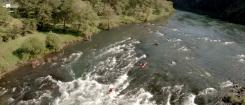 Students kayaking on the Willamette River.