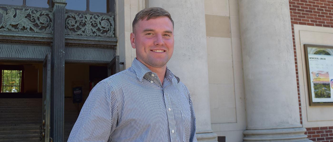 John Hilary in front of MU